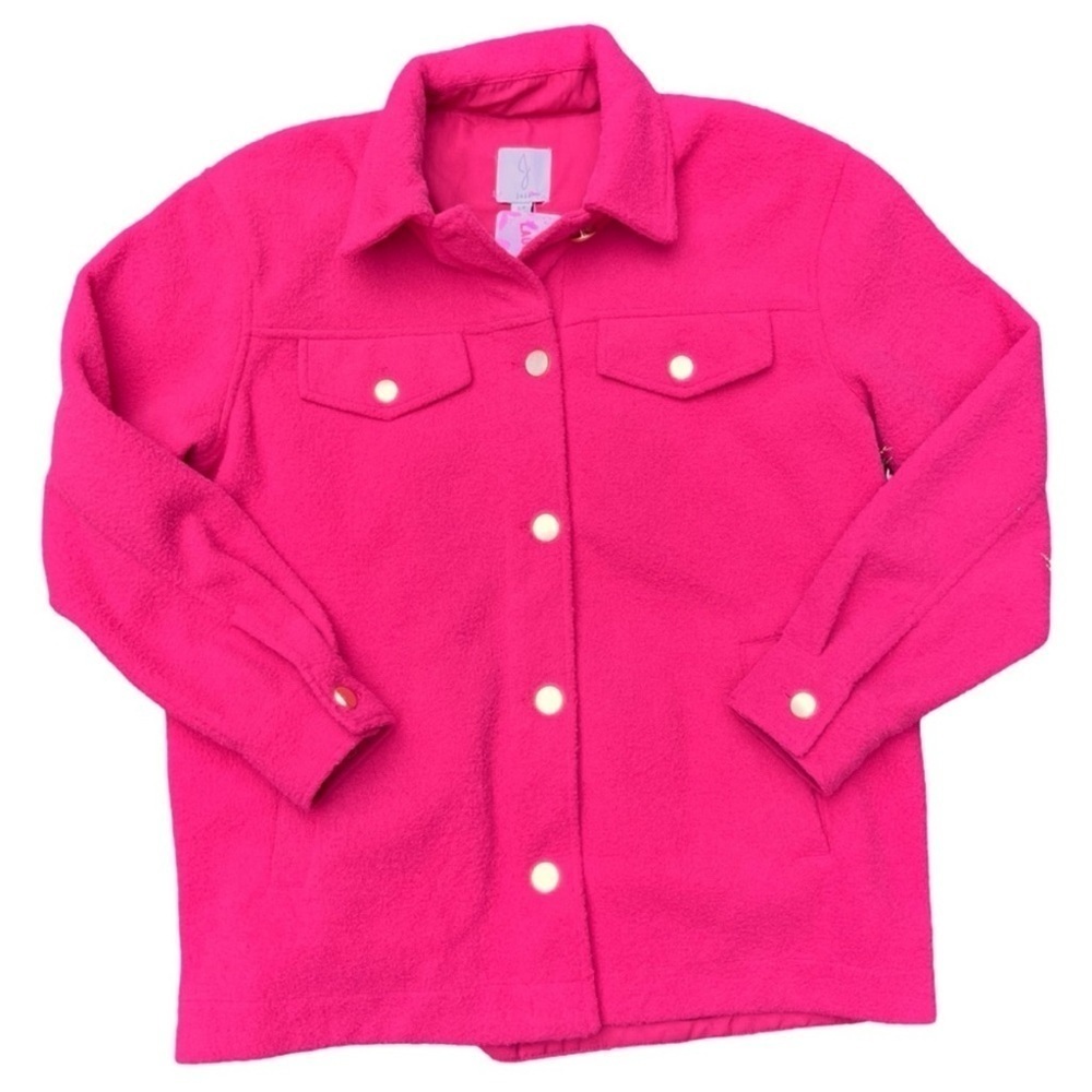JOIE Hot Pink Shackett with Gold Buttone